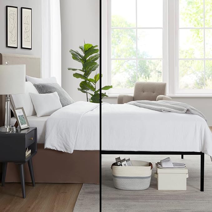 Nestl Dark Brown Twin Bed Skirt - Image 7