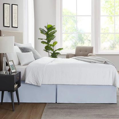 Nestl Ice Blue Full XL Bed Skirt - Image 7