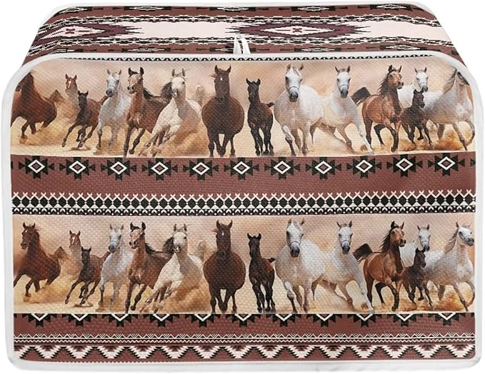 ZFRXIGN Boho Horse Toaster Cover 2 Slice Toaster Dust Cover Small Appliance by ZFRXIGN