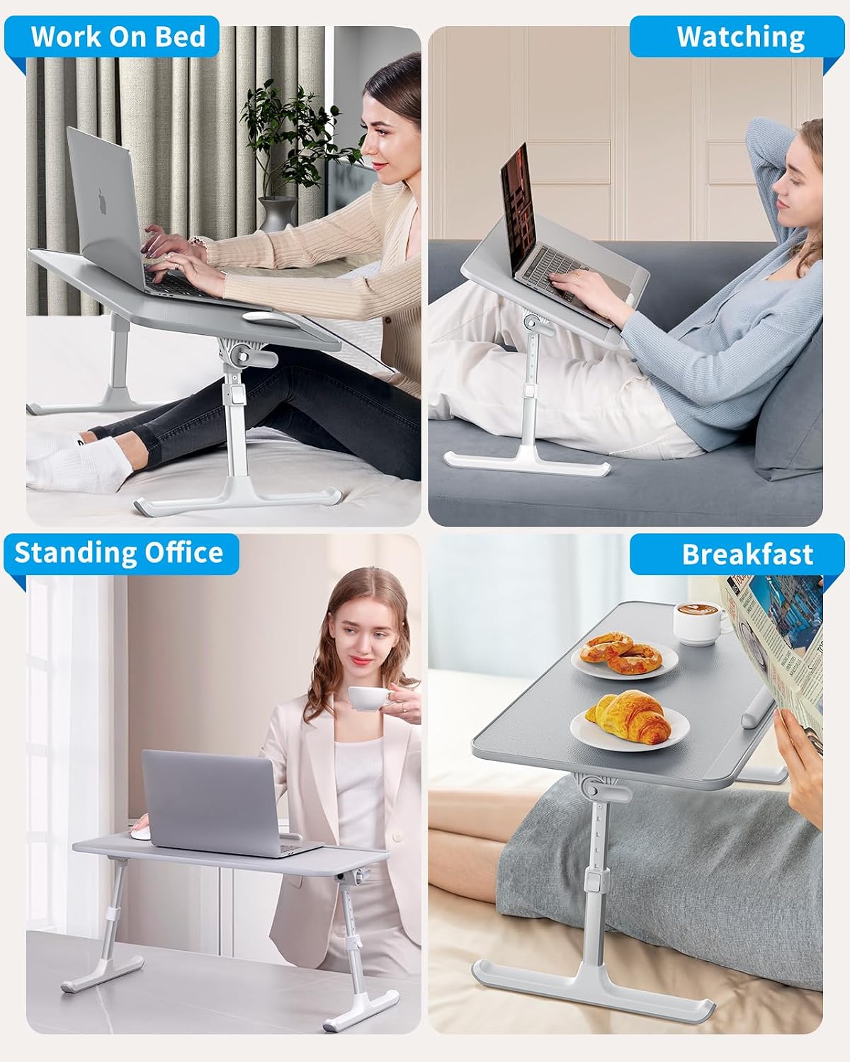 saiji non-slip leather laptop bed tray table,lap desk, package contents