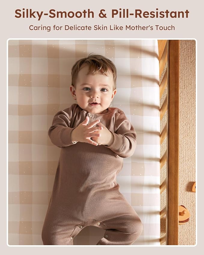 Pack and Play Sheets Fitted 3 Pack, Mini Crib Sheets - Image 2