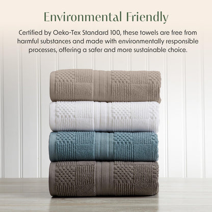 springtree home 100% cotton bath towel set | on a desk or shelf
