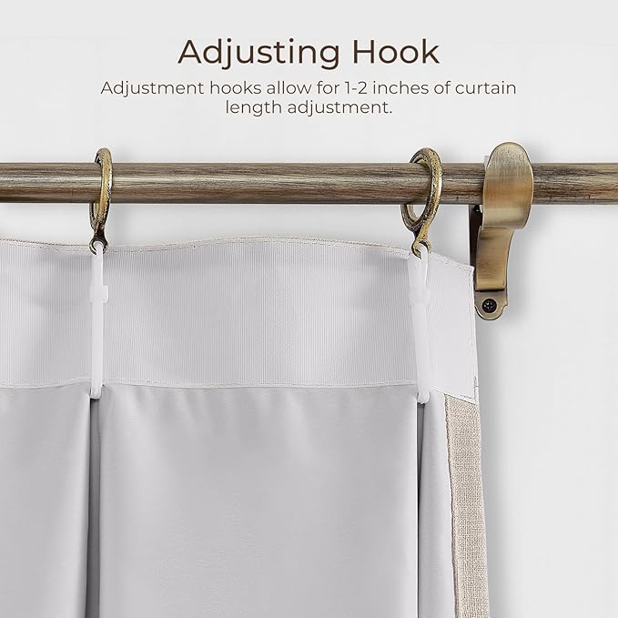 TWOPAGES 52 W x 96 L inch Pinch Pleated Curtain Room Darkening Linen Drapery - Image 5