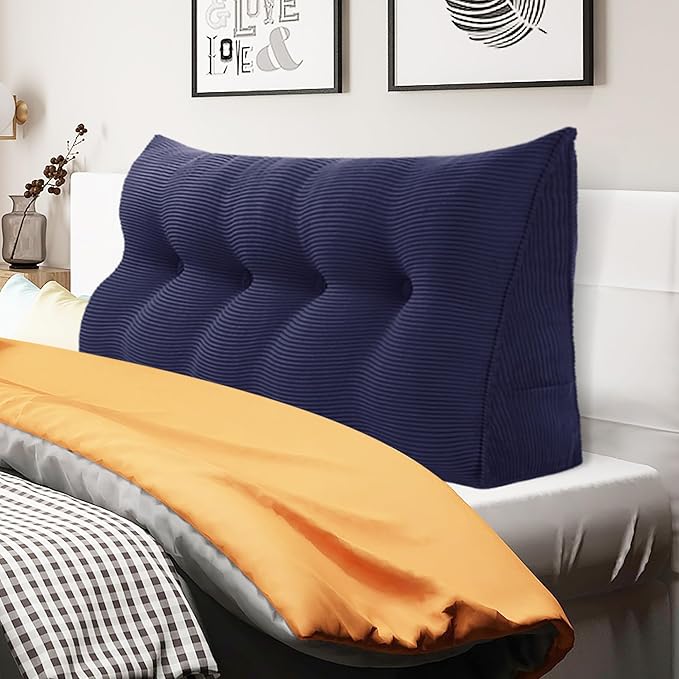 WOWMAX Triangular Headboard Pillow Full Bed Wedge Pillow by WOWMAX