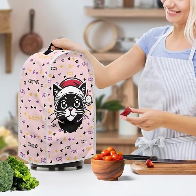 Black Food Processor Cover Blender Covers Kitchen Appliance Accessories Decor - Image 3