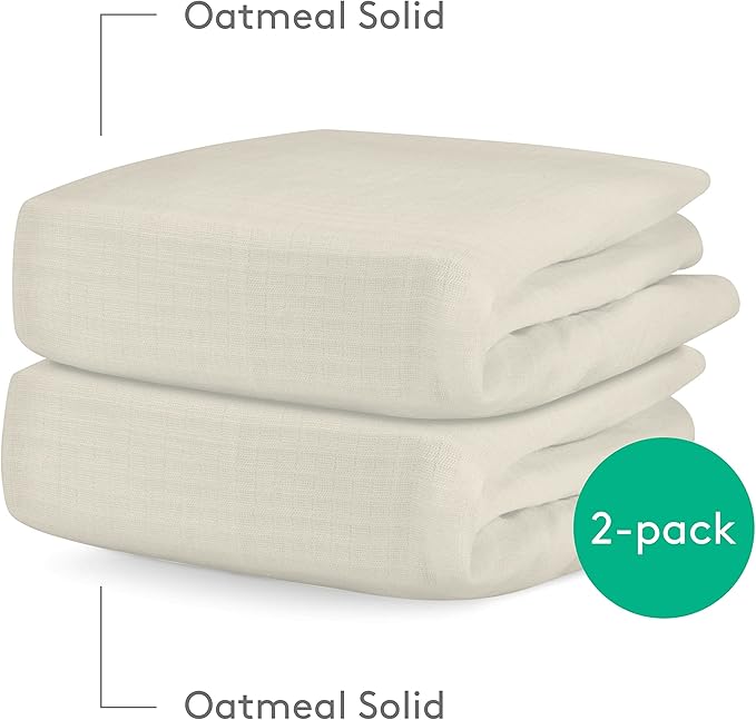 Newton Baby Fitted Mini Crib Sheets | Organic Muslin Cotton, Breathable & Soft - Image 8