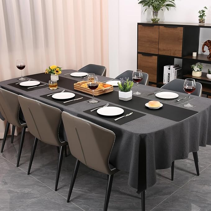 Table Runners 72 Inches Long, Dual-Sided Faux Leather Farmhouse Table Runner - Image 6