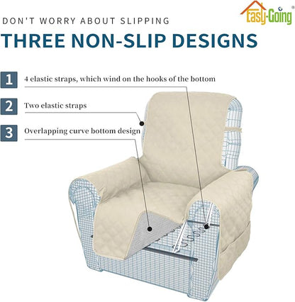 Easy-Going Sofa Slipcover Waterproof Oversized Recliner Chair Cover Non-Slip - Image 3
