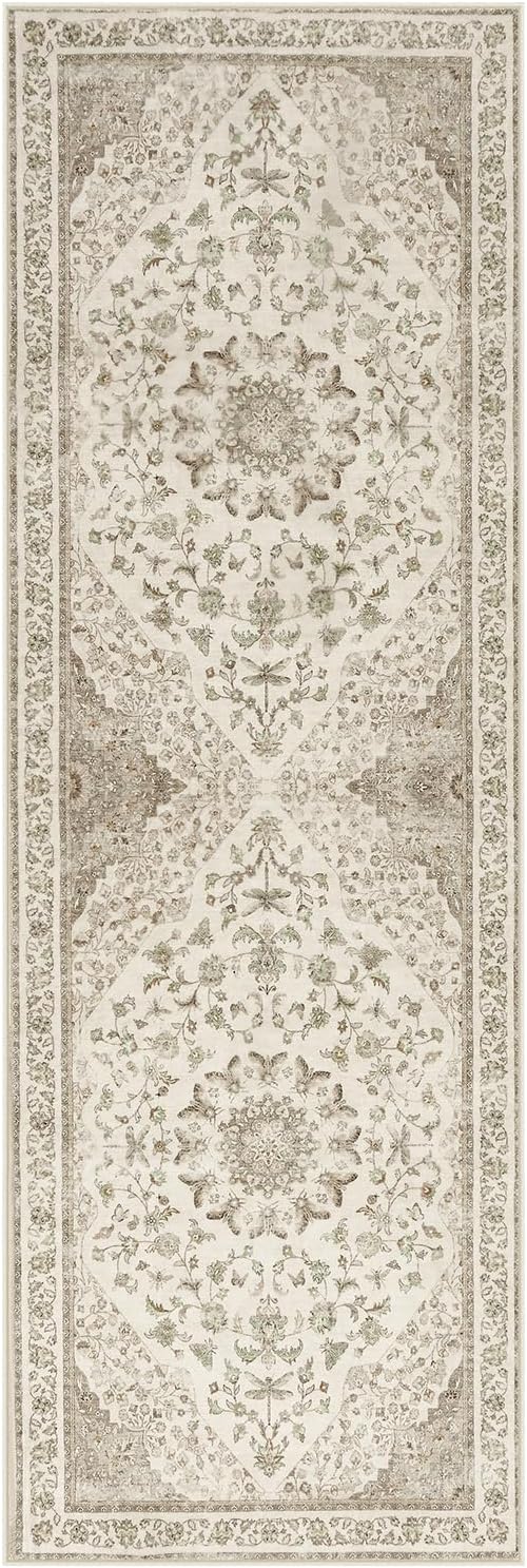 Moynesa 2x6 Beige Washable Runner Rug - Image 8