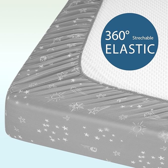 Baby Bassinet Sheets Girl Boy, Fitted Bassinet Sheet Set 3 Pack Bassinet - Image 7