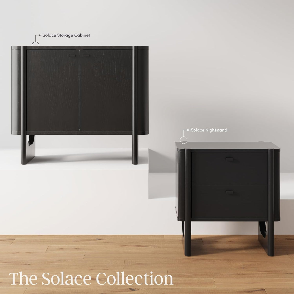 nathan james solace mid century modern 2 drawer, view 9