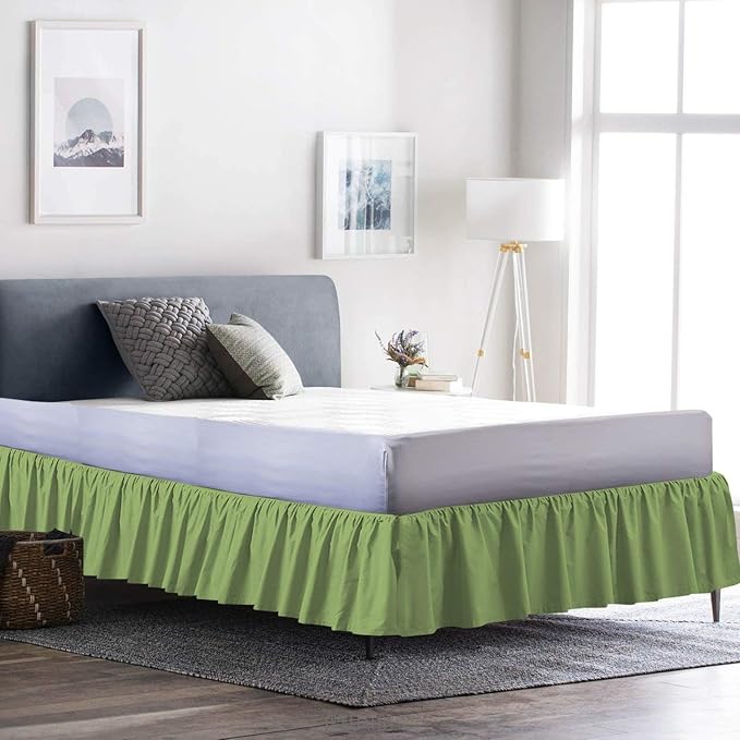 Bed Skirt - Ruffled Bed Skirt 12 Inch Drop Dust Ruffle - Dust Ruffle Bedskirt - Image 4