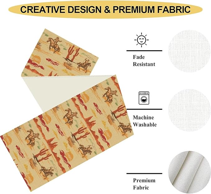 Western Cowboy Table Runner - Image 5