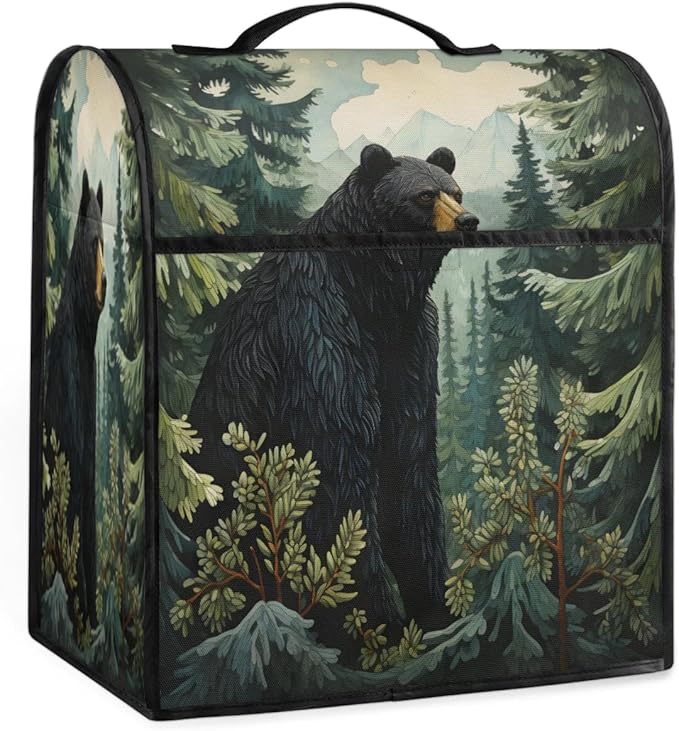 Kitchen Appliance Cover Fits 6-8 Quarts Mixer & Coffee Maker, Bear Dust Cover by Gublec