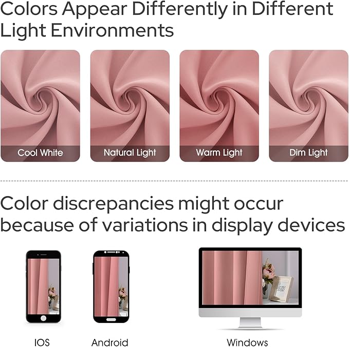 HOMEIDEAS Coral Blackout Curtains - Image 8