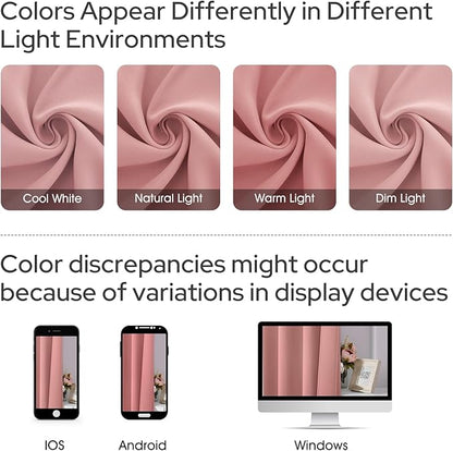 HOMEIDEAS Coral Blackout Curtains - Image 8