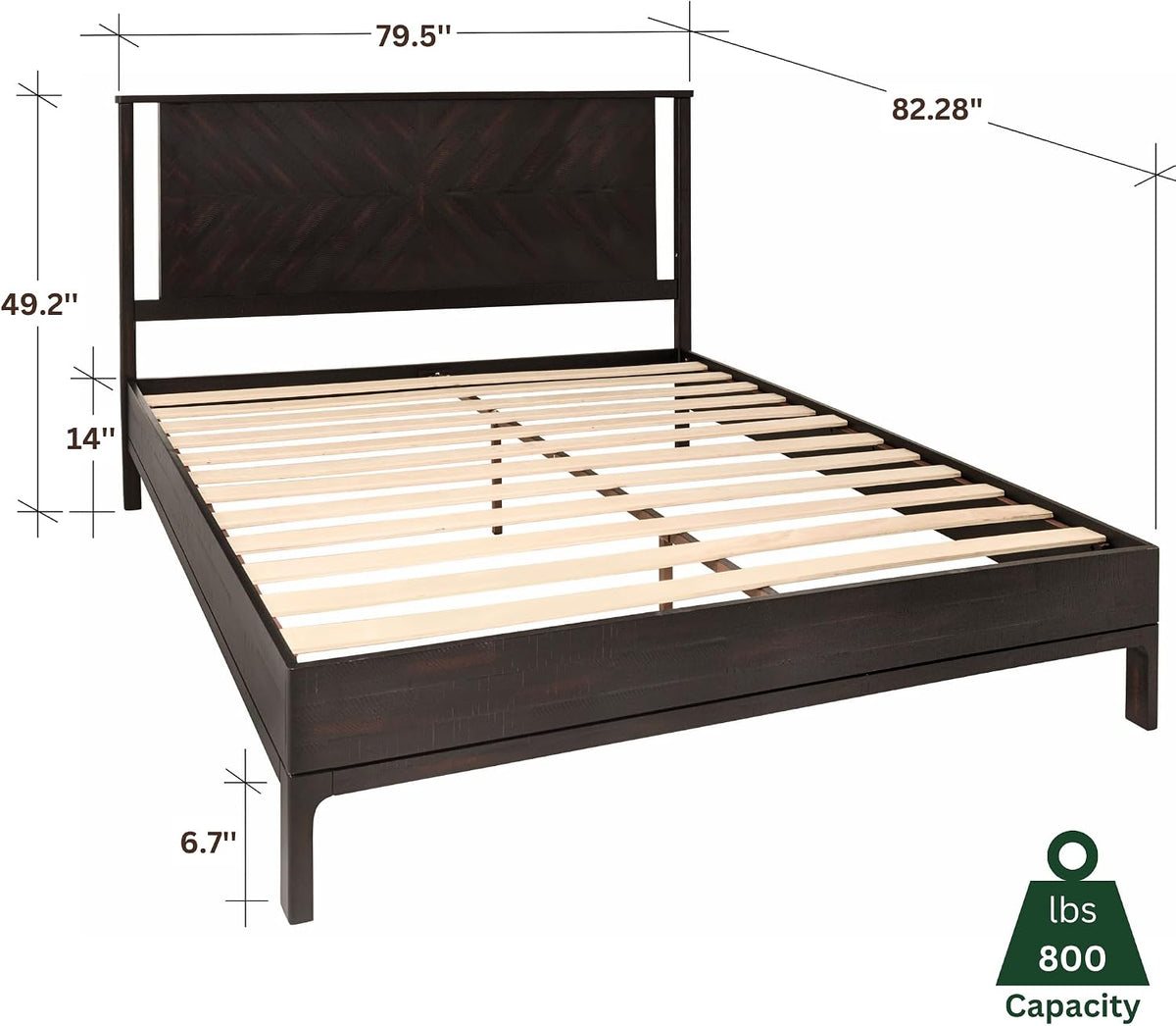 bme vivian 14 inch deluxe bed frame with shown in use