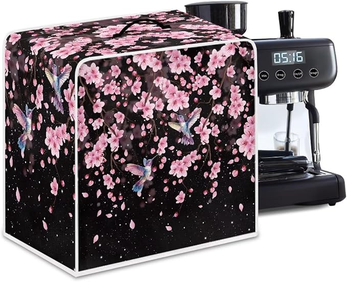 Coffee Maker Cover Hummingbird Cherry Blossom Coffee Maker Cover by Unknown