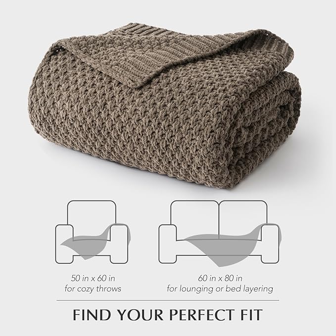 EVERGRACEHOME Chunky Chenille Knit Throw Blanket - Image 9