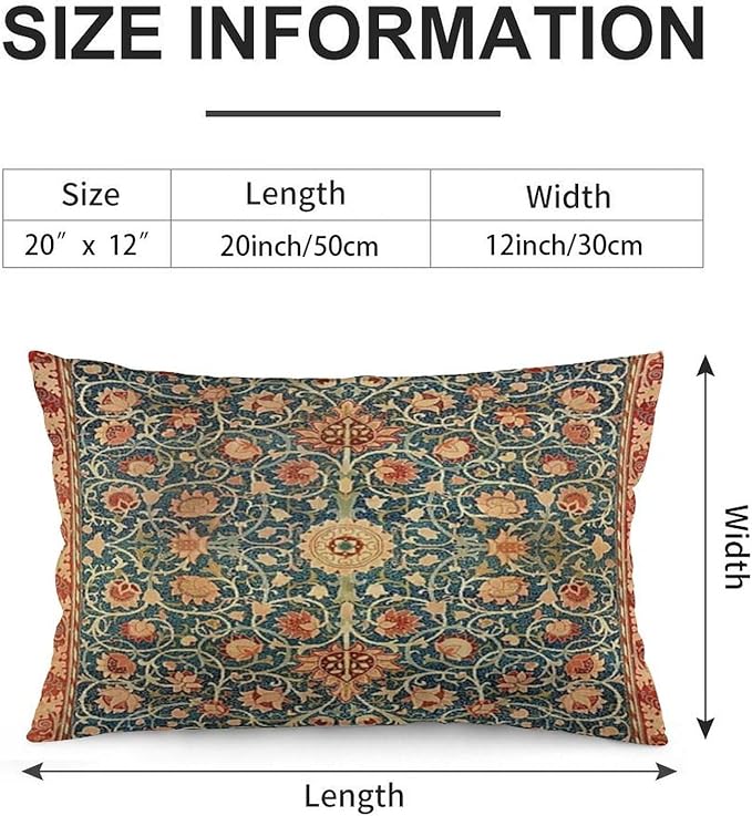 Holland Park William Morris Throw Pillow Covers 12x20 Inch Aesthetic Pillow - Image 2