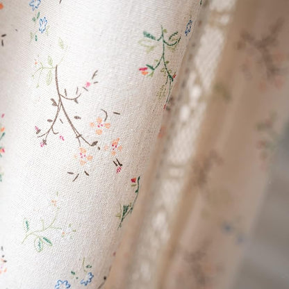 ENJOYBRIDAL Floral Curtains 96 Inch Length 2 Panels Crochet Lace Patchwork - Image 8
