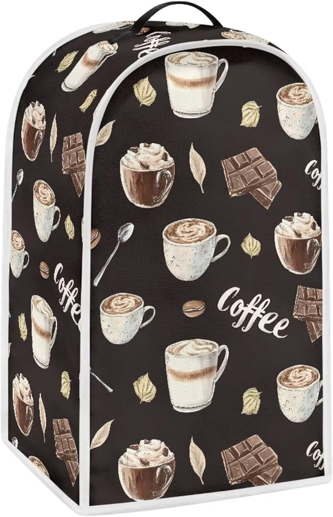 Coffee Chocolate Print Blender Dust Cover, Stand Mixer or Coffee Maker by Annejudy