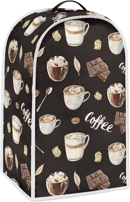 Coffee Chocolate Print Blender Dust Cover, Stand Mixer or Coffee Maker by Annejudy