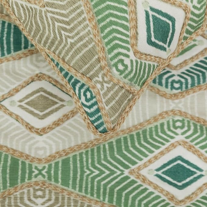 The HomeCentric King/Queen/Twin Green Designer CA King 86"x18" Bed Runner - Image 3