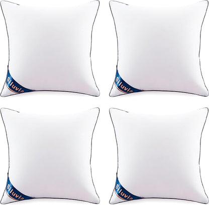 Siluvia Decorative 18x18 Pillow Inserts Set of 4 - Image 2