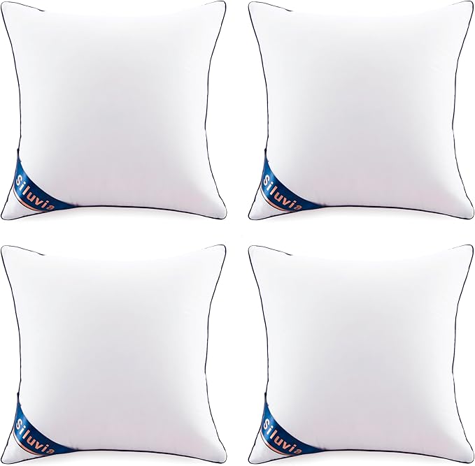 Siluvia Decorative 20x20 Pillow Inserts Set of 4 - Image 2