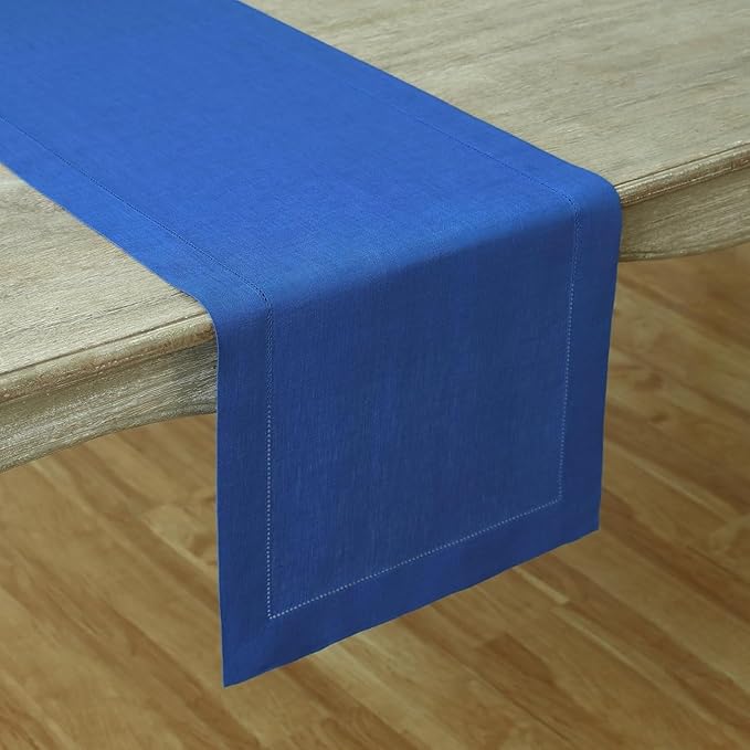 Solino Home Linen Royal Blue Table Runner 156 Inches Long - Image 2