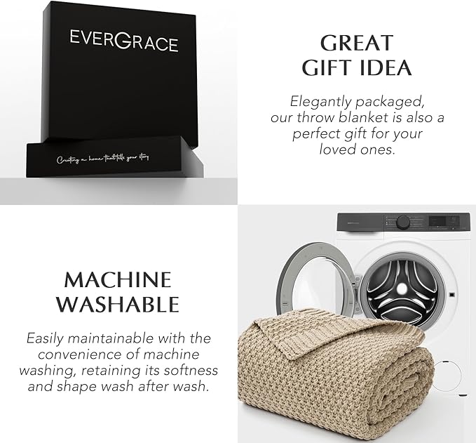EVERGRACEHOME Chunky Chenille Knit Throw Blanket - Image 9