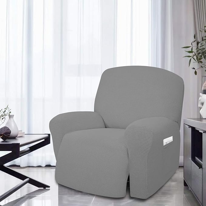 Easy-Going 4 Pieces Oversized Recliner Stretch Sofa Slipcover Sofa Cover - Image 2