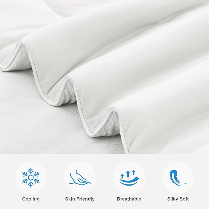 EASELAND Cooling Comforter Queen, Cold Touch Fabric Absorbs Body Heat, - Image 2