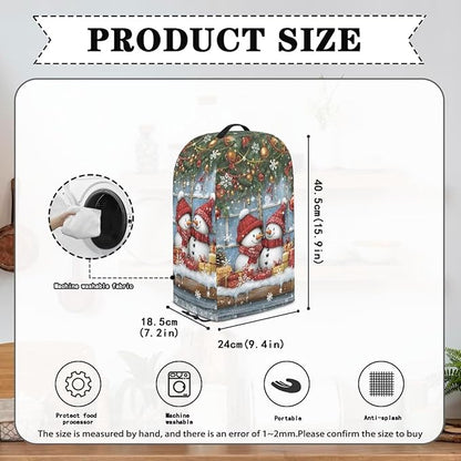 Xmas Snowman Print Blender Dust Cover, Stand Mixer or Coffee Maker Appliance - Image 6