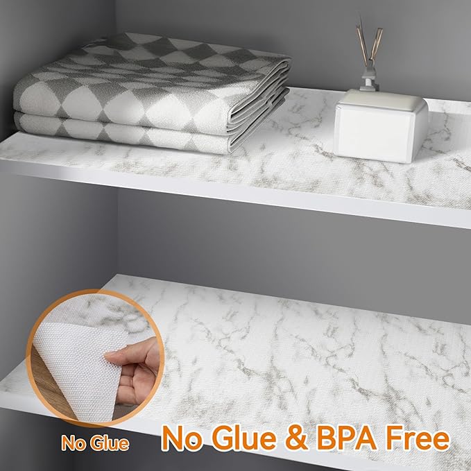 Shelf and Drawer Liner for Kitchen Cabinets Non-Adhesive, Strong Grip Non-Slip - Image 6