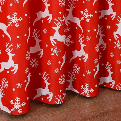 Snowflake & Deer Valance for Windows 1 Panel Set Rod Pocket Kitchen Valances - Image 5