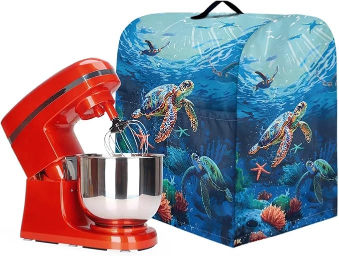 Sea Turtle Mixer Cover 4.5-5 Qt Stand Mixer Kitchen Aid Covers Counter Food - Image 3