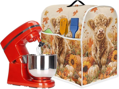 Highland Cow Stand Mixer Cover 4.5-5 Quart Pumpkin Kitchen Appliance Covers - Image 5