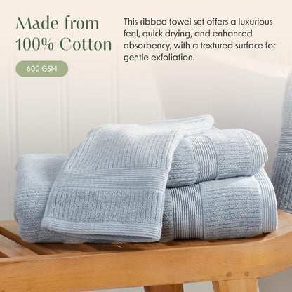 springtree home 100% cotton bath towel set |, side view