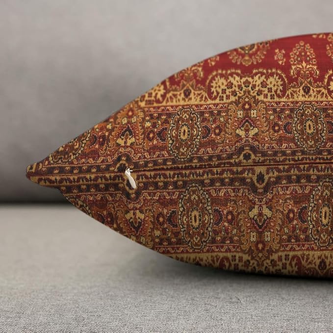 TKS MITLAN Paisley Carpet Texture Decorative Pillow Covers Retro Boho Floral - Image 6