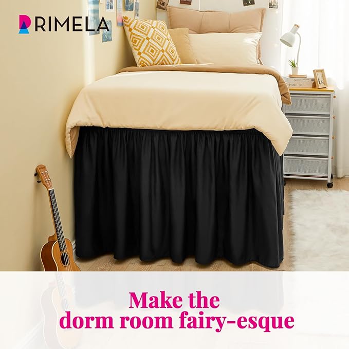 RIMELA Dorm Bed Skirt Twin XL 36 Inch Drop - Image 6
