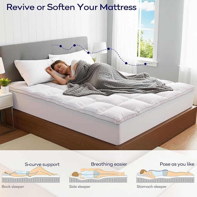 OLANLY Dual-Layer 4 Inch Full Size Memory Foam Mattress Topper - Image 3