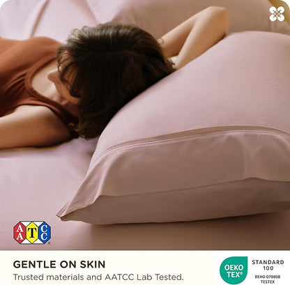 Bedsure Cooling Sheets, Rayon Derived from Bamboo & Cotton Blend, GentleSoft - Image 4