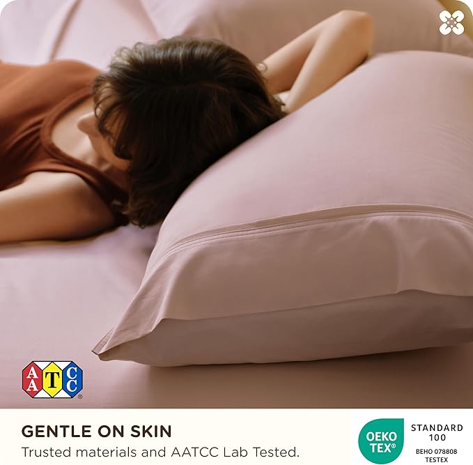 Bedsure Cooling Sheets, Rayon Derived from Bamboo & Cotton Blend, GentleSoft - Image 4