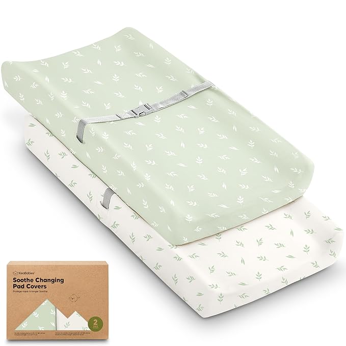 2-Pack Organic Changing Pad Covers by KeaBabies