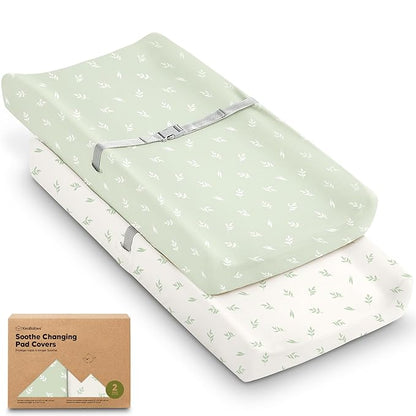 2-Pack Organic Changing Pad Covers by KeaBabies