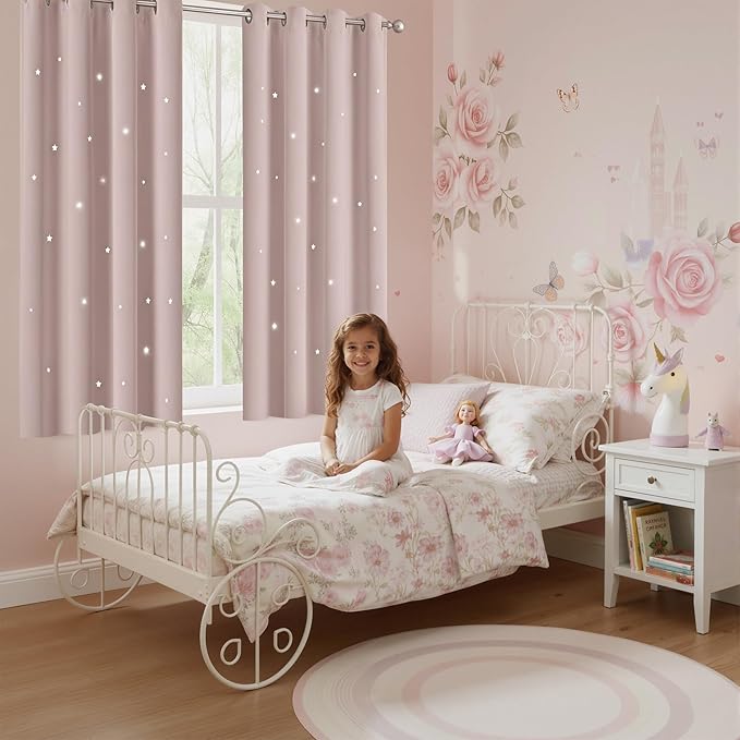 NICETOWN Star Window Curtains for Girls by NICETOWN