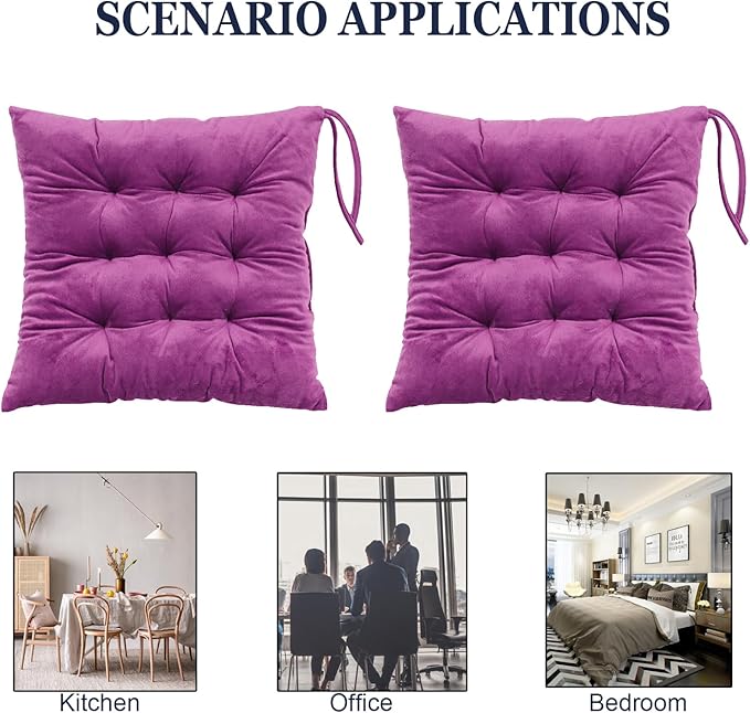 Set of 2 Chair Cushions for Dining Chairs - Image 5