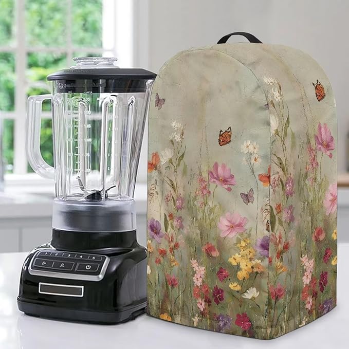 Wildflower Butterfly Blender Cover Dust Proof Small Appliance Cover Foldable by Unknown